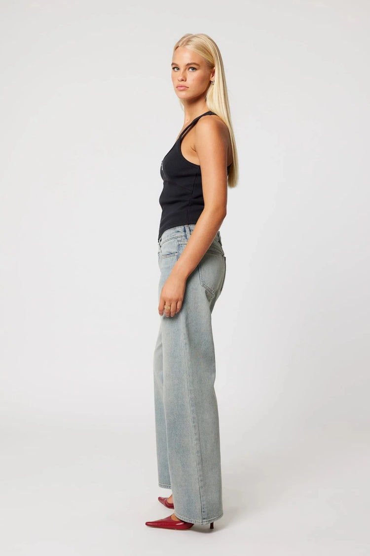 Abrand Jeans Top Addison Racer Top Black