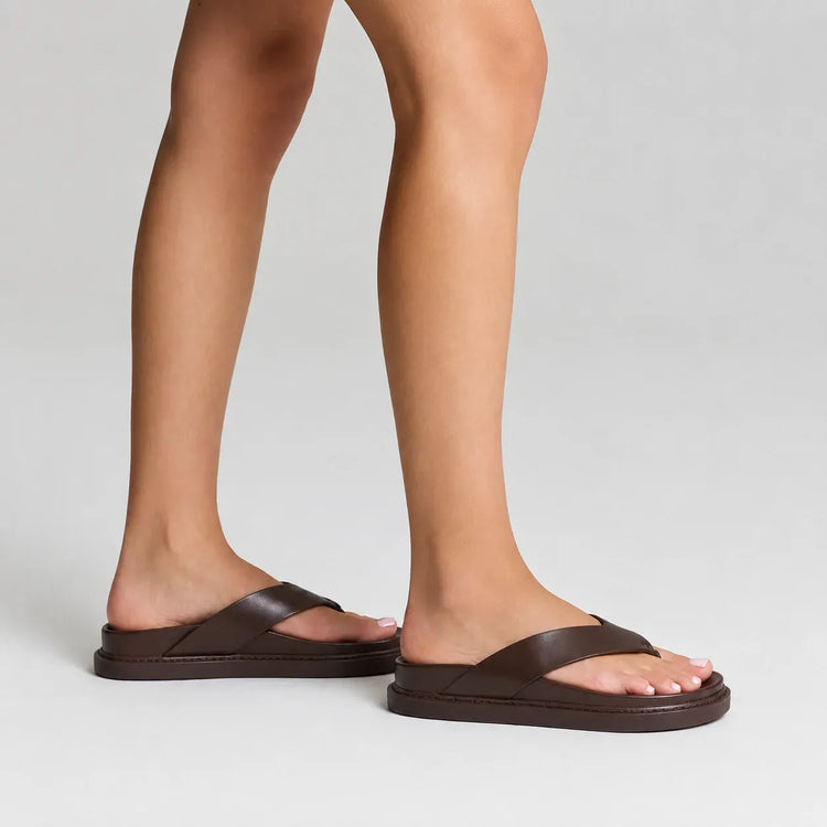 VERALI SHOES shoes Bridget Footbed Slide - Chocolate