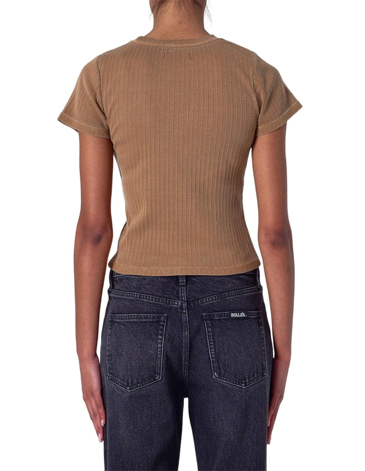 ROLLAS JEANS tee Classic Ribbed Tee - Teddy