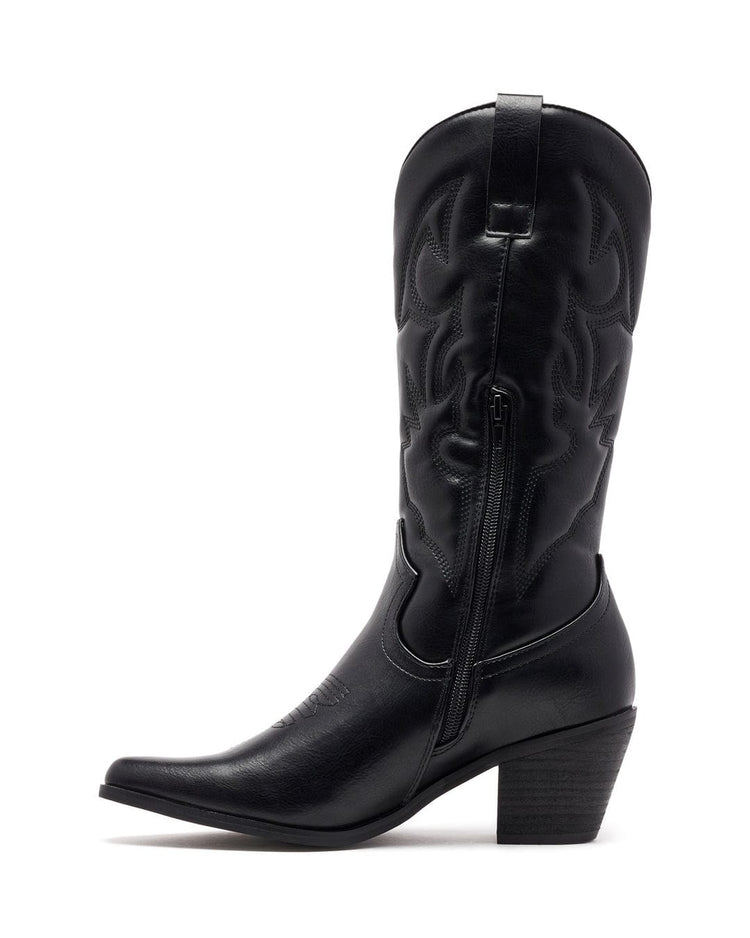 Therapy Shoes Long boots Clayton Cowboy Boots Black