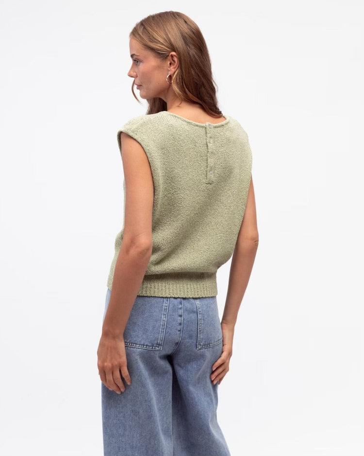 Ebby and I Knit top Destiny Knit - Matcha