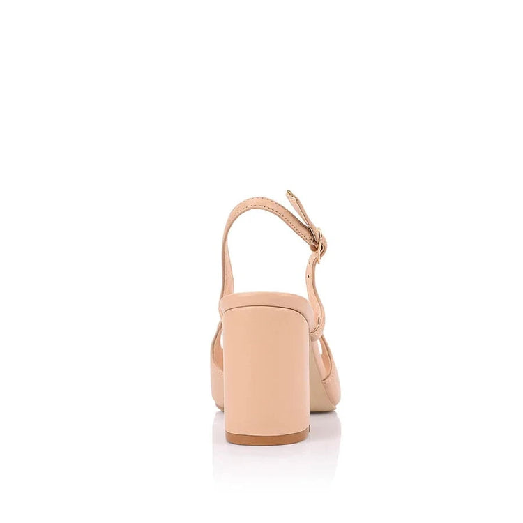 VERALI SHOES block heels Elton Slingback Block Heels - Nude