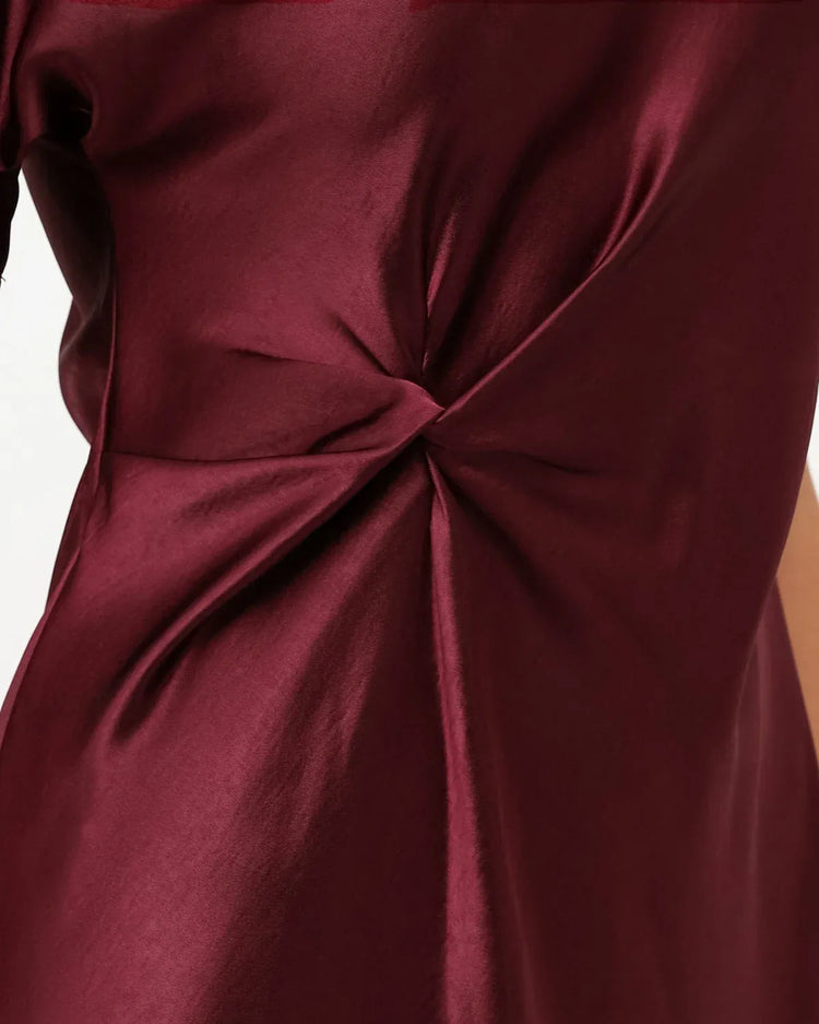 White Closet midi dress Gala Satin Midi - Wine