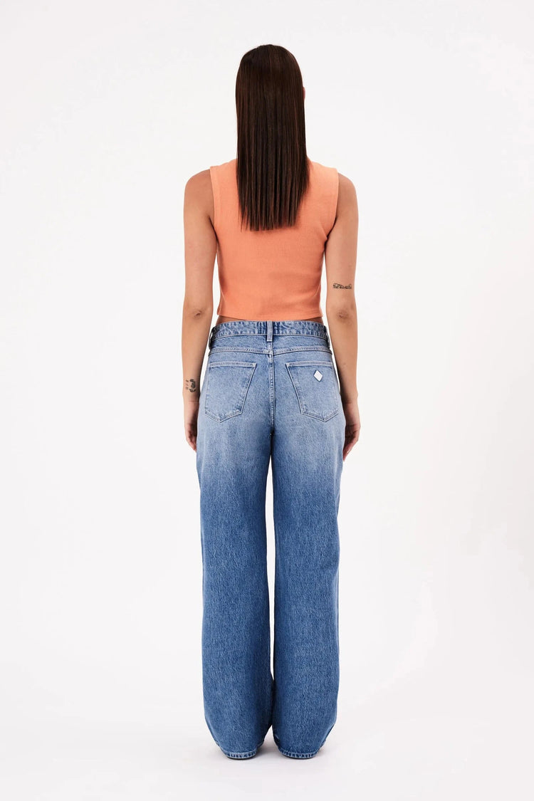 Abrand Jeans Top Heather Icon Mock Neck - Burnt Orange