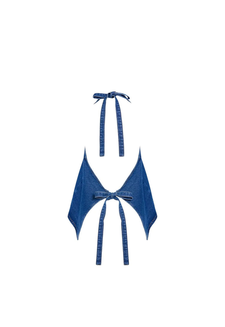 Lioness Shirts & Tops Hills Halter - Dark Denim