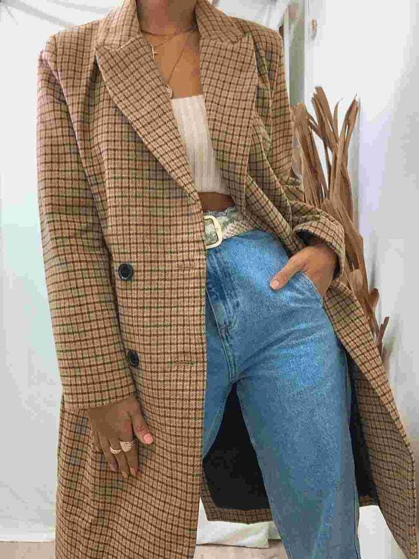 Pink Diamond JACKET Karina Check Coat