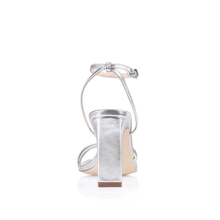 VERALI SHOES heels Kimmy Slim Silver Strappy Heel