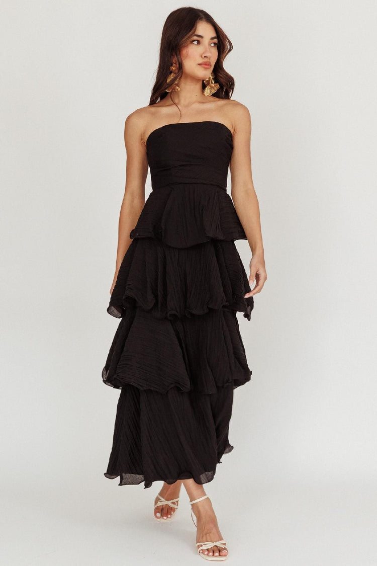 Saints & Secrets MAXI DRESS Layer Maxi - Black