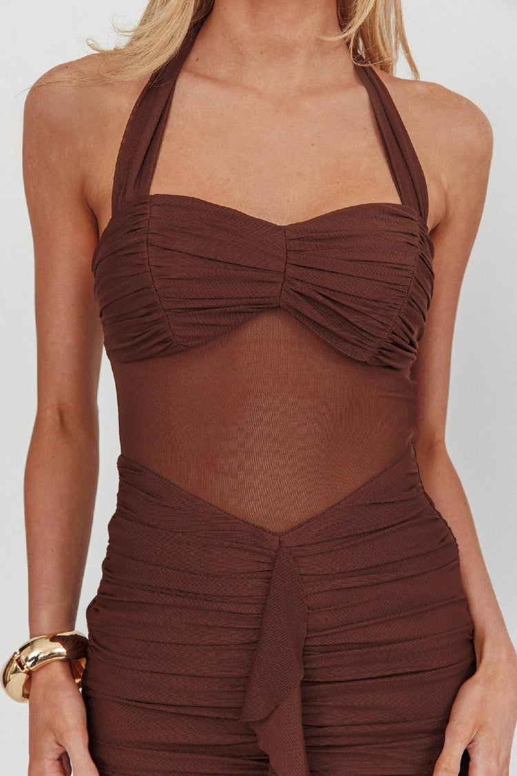 Saints & Secrets Dresses Lilah Choc Maxi