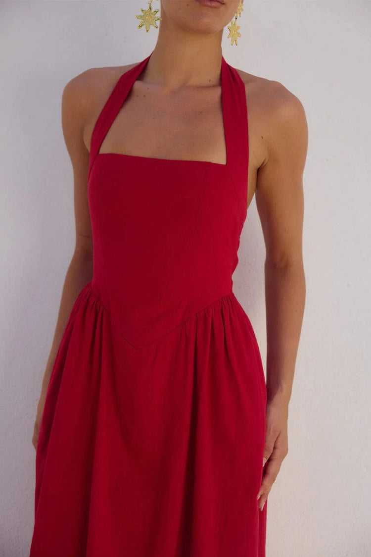 Runaway The Label Dresses Locklea Midi Dress - Cherry