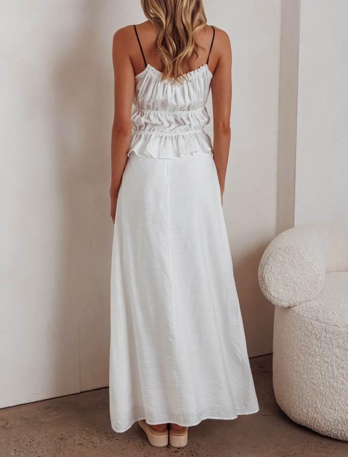 Indikah Maxi Dress Maddi Set White