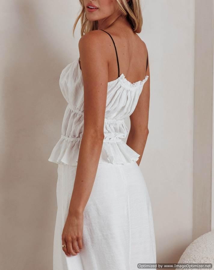 Indikah Maxi Dress Maddi Set White