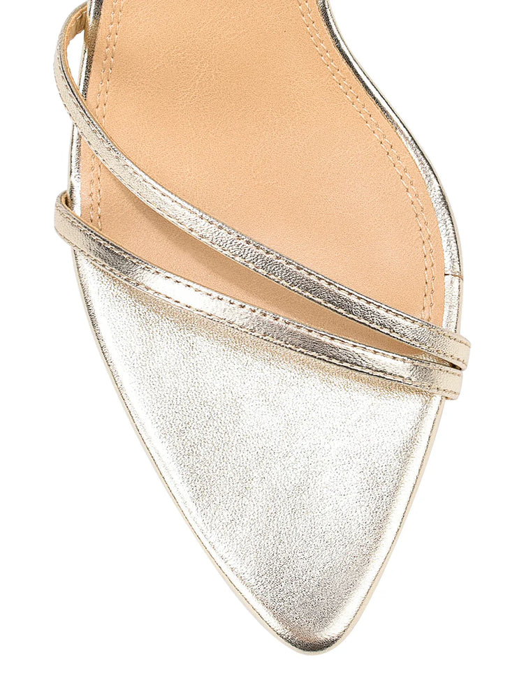 Siren Shoes shoes Mahalia Strappy Heels - Gold Metallic Leather