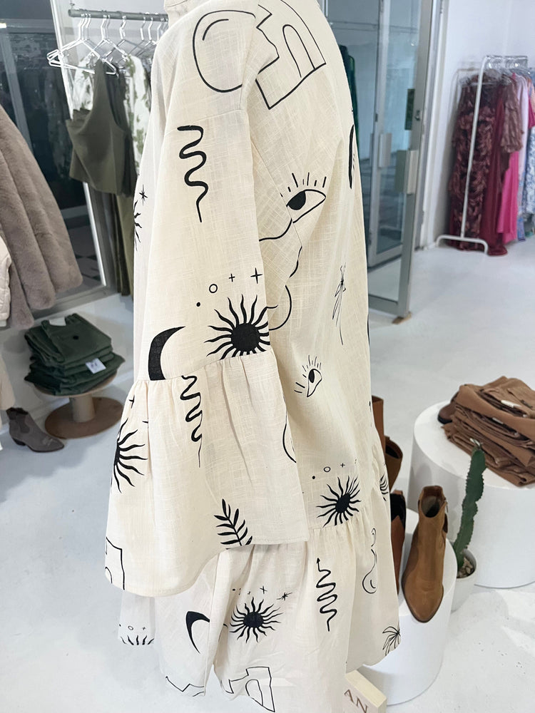 Pipi’s Boutique Moon & Stars Linen Dress