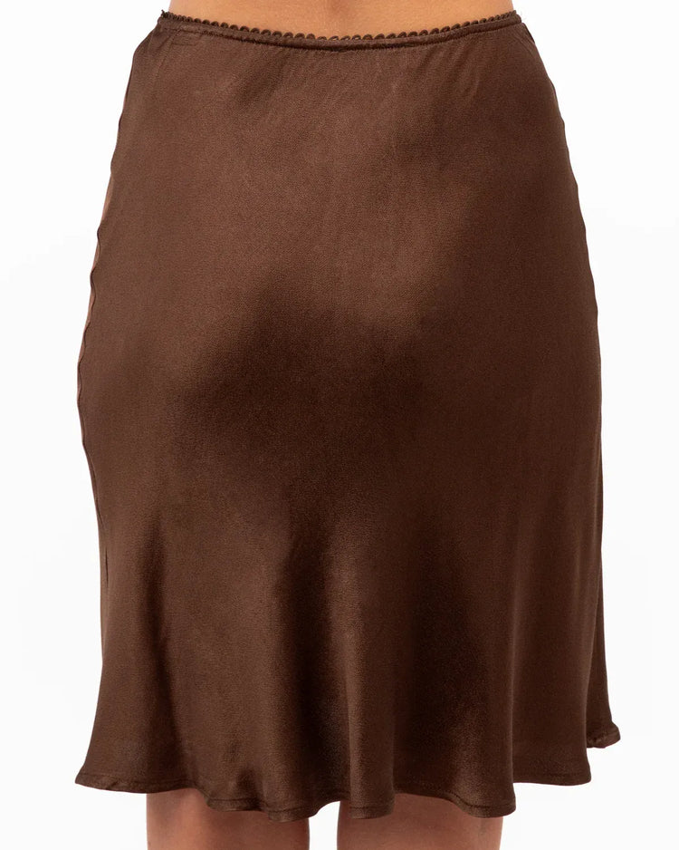 White Closet linen skirt Penny Skirt - Brown