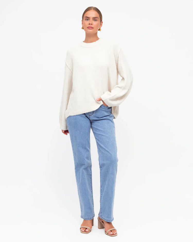 White Closet jumper Pull Over Knit - Cream