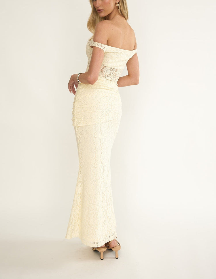 Saints & Secrets Dresses Sienna Lace Maxi - Yellow