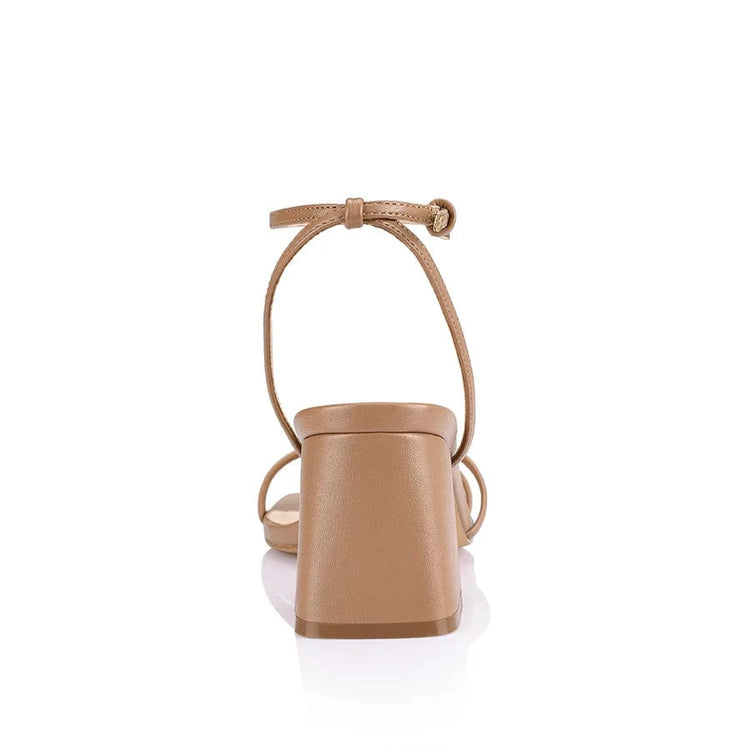 Pipi’s Boutique Stevie Block Heel Sandals - Dark Camel