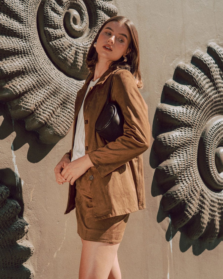 White Closet JACKET Suede Jacket - Choc