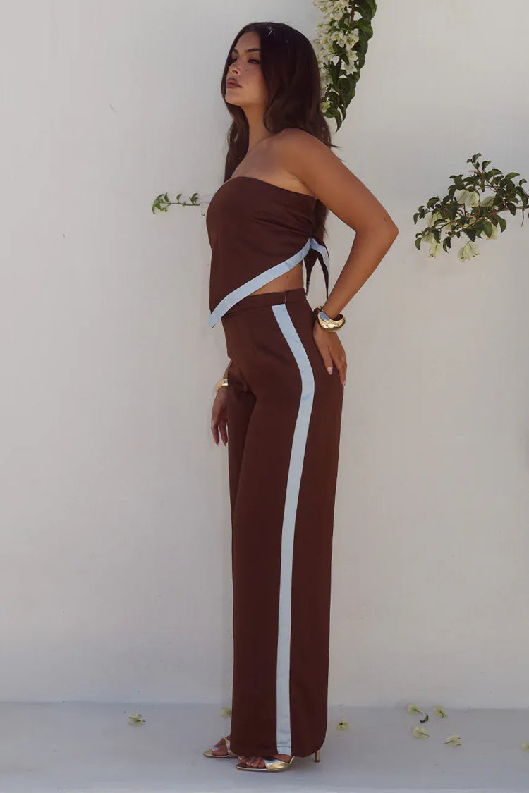 Seven Wonders Pants set Turner Pant - Chocolate / Sky Blue