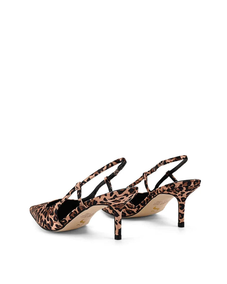 Siren Shoes leopard heels Yohana Heeled Slingback - Leopard Satin