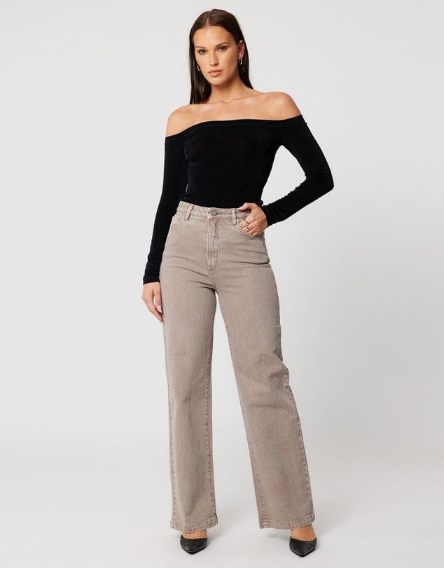 A Brand Jeans Jeans 94 High & Wide Mushroom