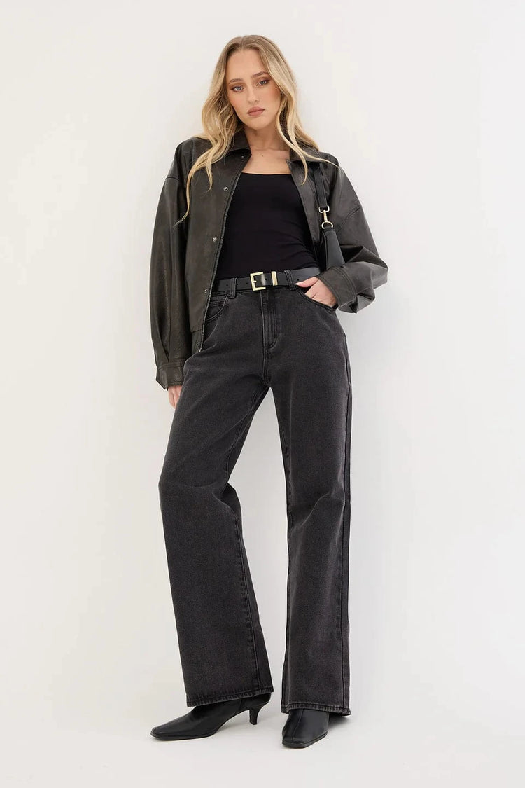 Abrand Jeans Jeans 95 Mid Baggy Petite Jeans Heidi Black