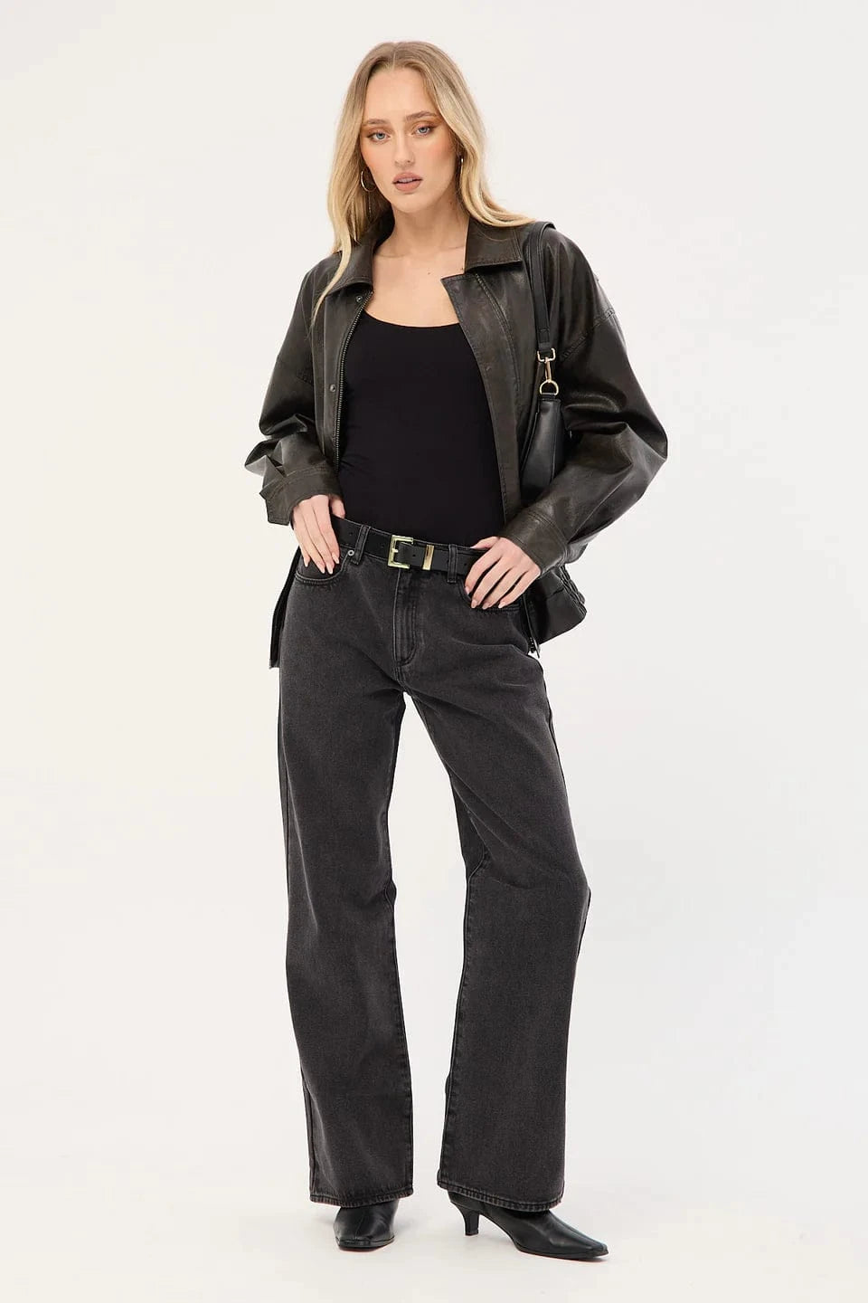 Abrand Jeans Jeans 95 Mid Baggy Petite Jeans Heidi Black