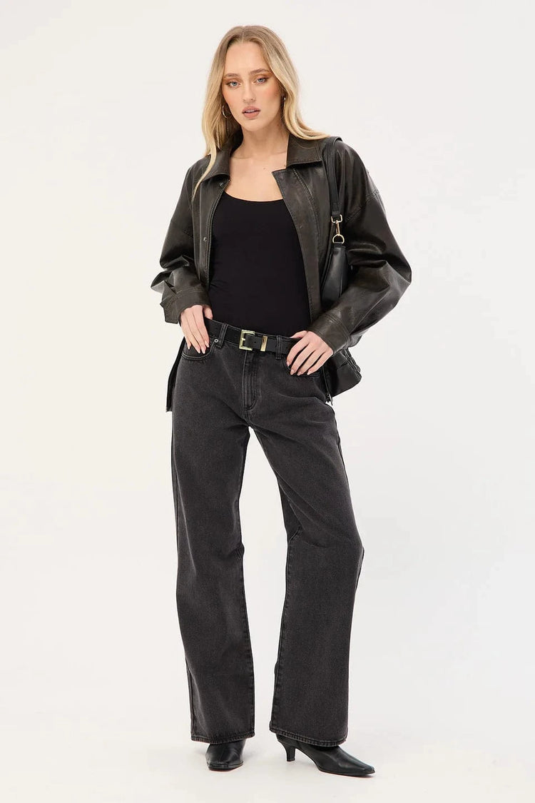 Abrand Jeans Jeans 95 Mid Baggy Petite Jeans Heidi Black