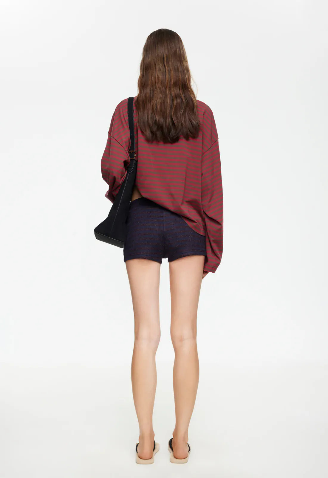 Lioness long sleeve stripe top Bloom  - Choc Wine Stripe