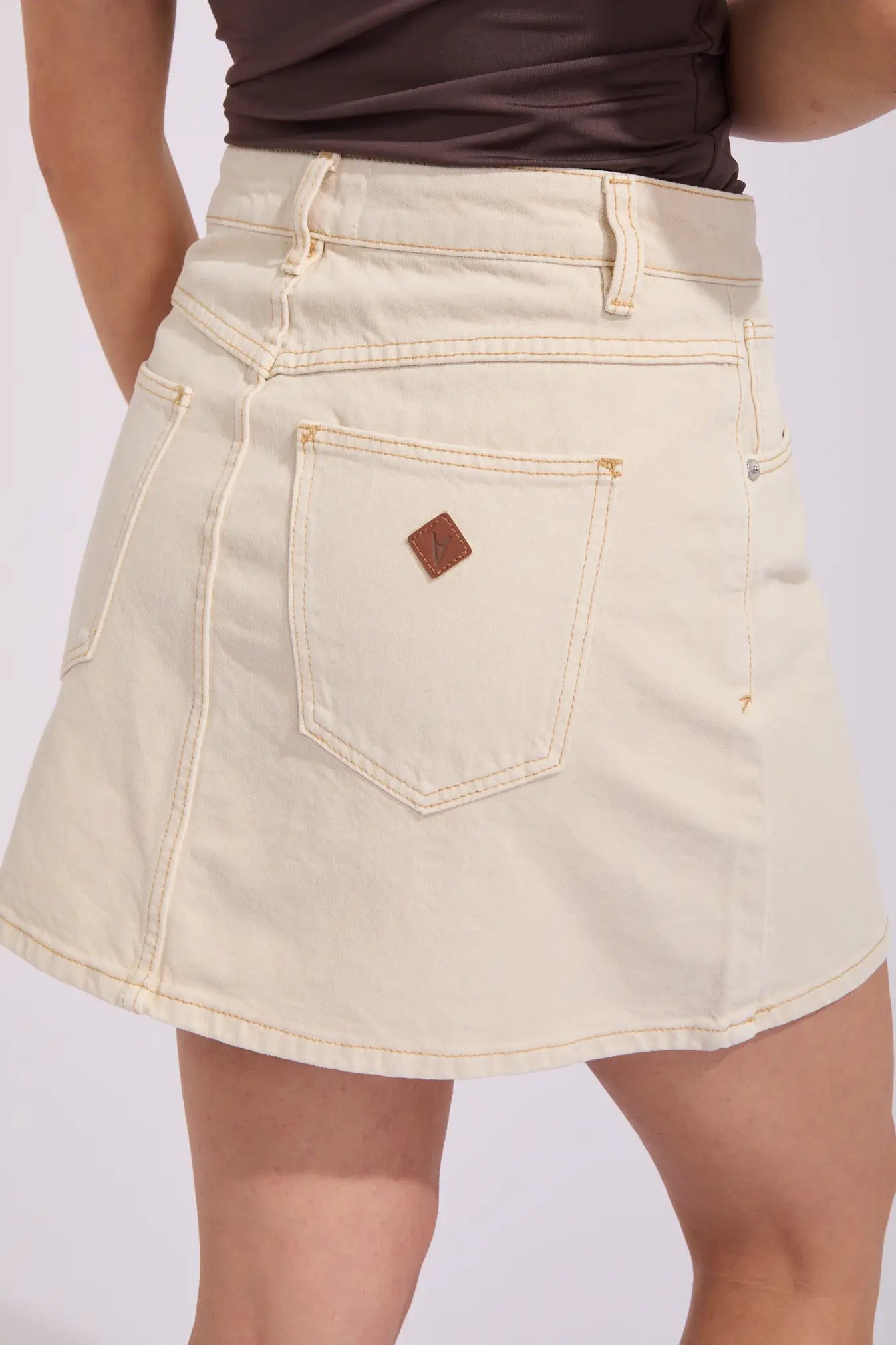 Abrand Jeans denim skirt A Aline Skirt Tofu