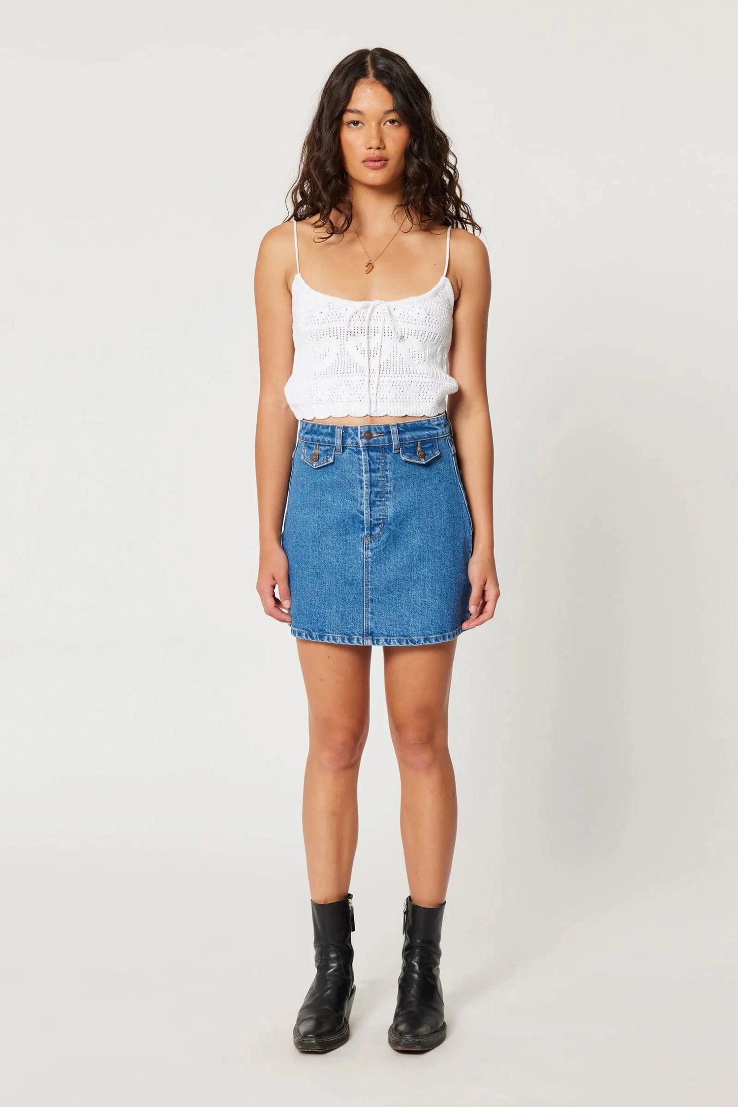 Rollas Jeans denim skirt A Line Mini - Lia