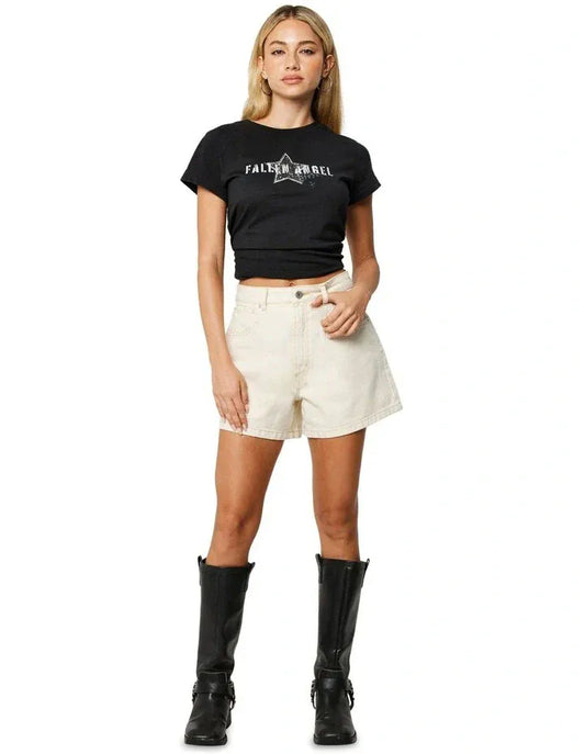 Abrand Jeans denim shorts A Venice Short Tofu