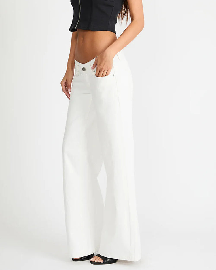 Abrand Jeans low jeans Abrand 00 Super Low Wide - White