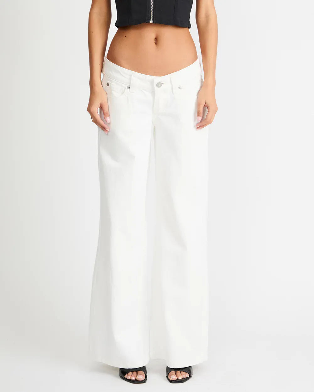 Abrand Jeans low jeans Abrand 00 Super Low Wide - White