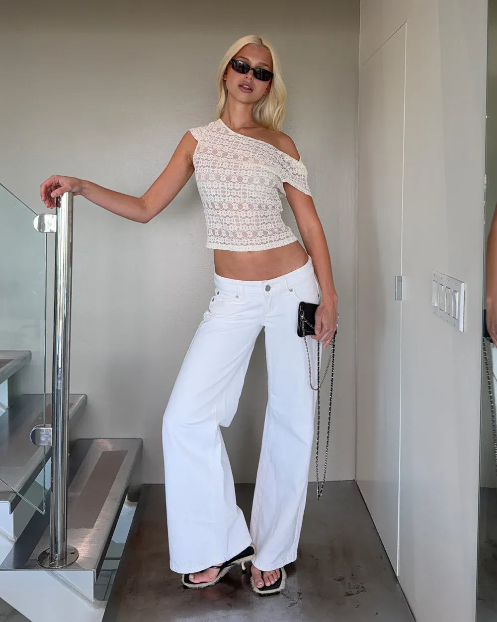 Abrand Jeans low jeans Abrand 00 Super Low Wide - White
