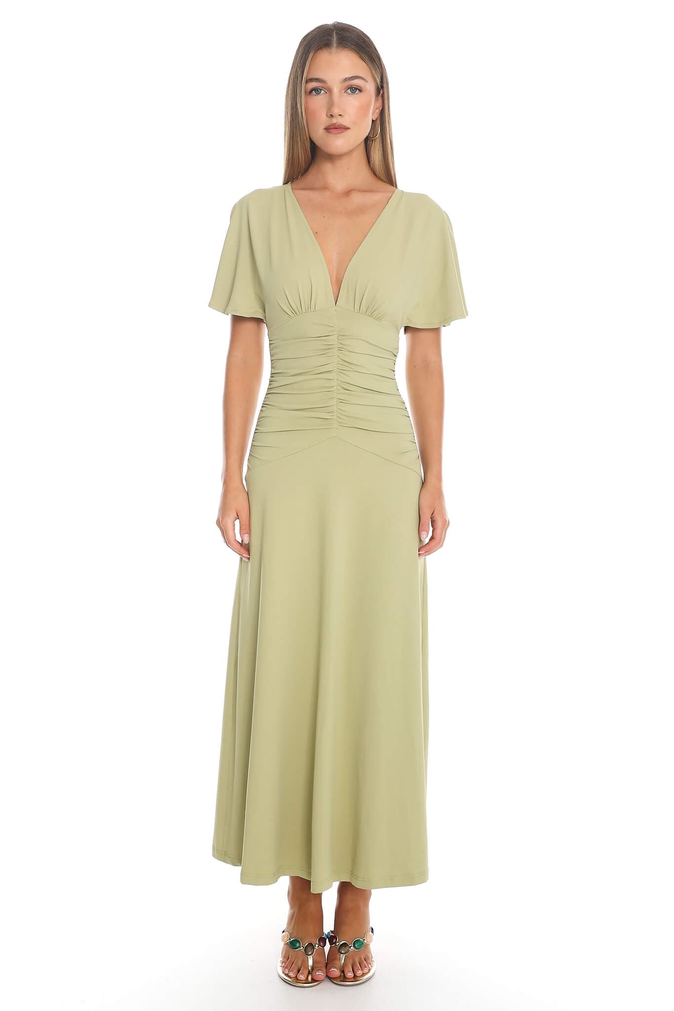 Here Comes The Sun Maxi Dress Allira Maxi Dress - Matcha