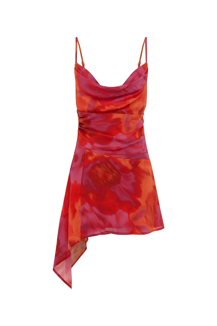 Runaway The Label Dresses ALORA SCOOP NECK MINI DRESS - SURI ORANGE
