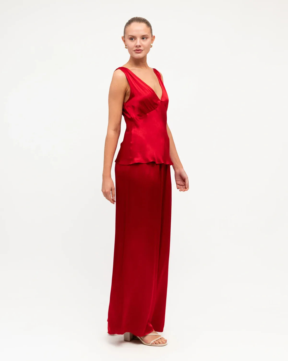 White Closet Top Amara Top Red