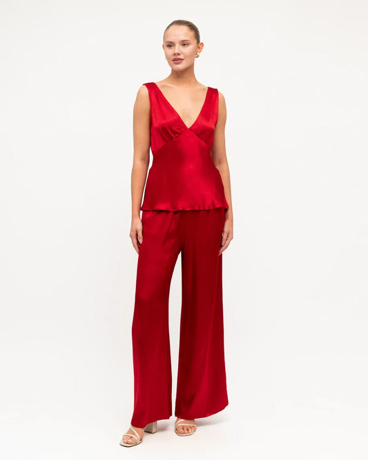 White Closet Top Amara Top Red