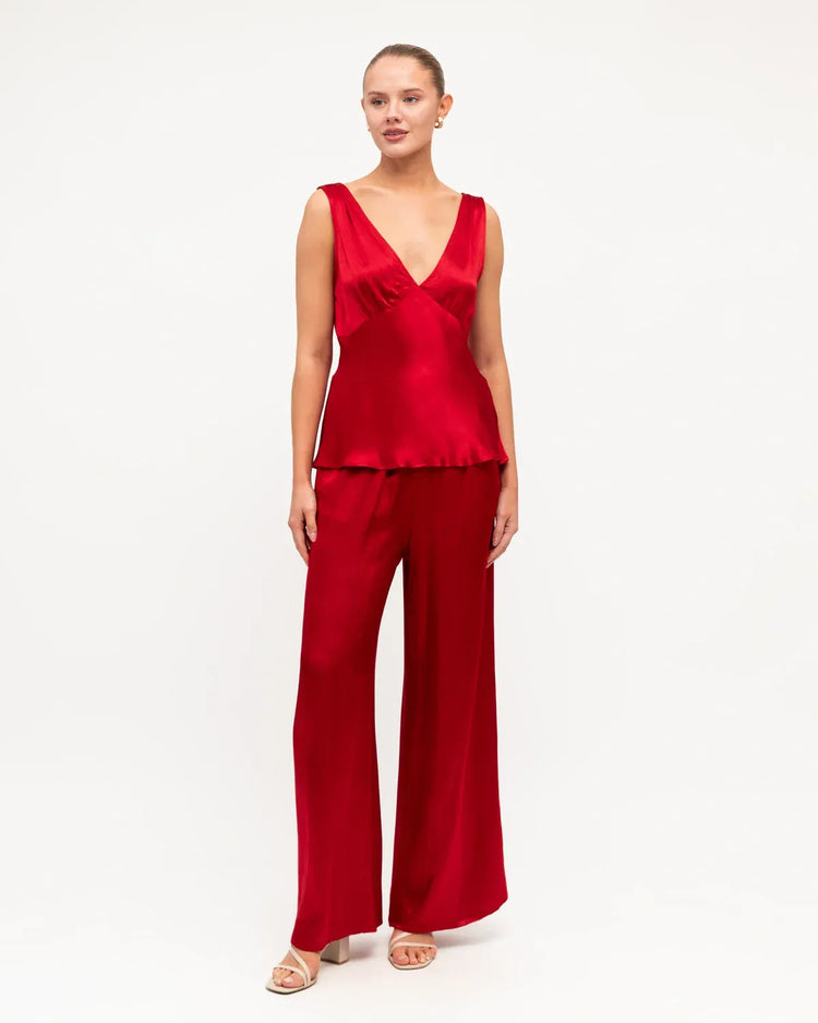White Closet Top Amara Top Red