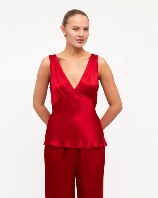 White Closet Top Amara Top Red