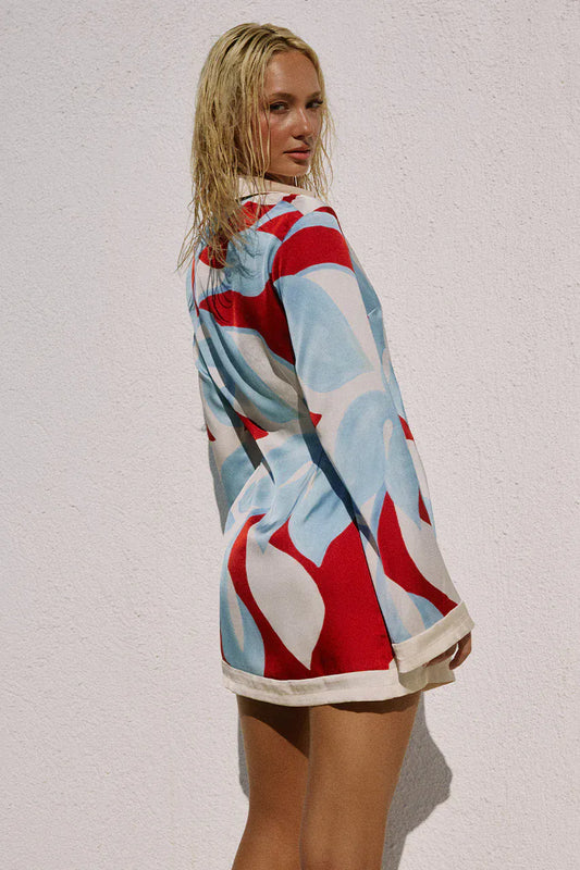 Seven Wonders long sleeve mini dress Amoree Long Sleeve Mini Dress - Amoree Red