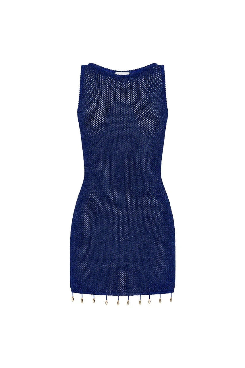 Runaway The Label mini dress Ariya Sleeveless Mini Dress - Royal Metallic