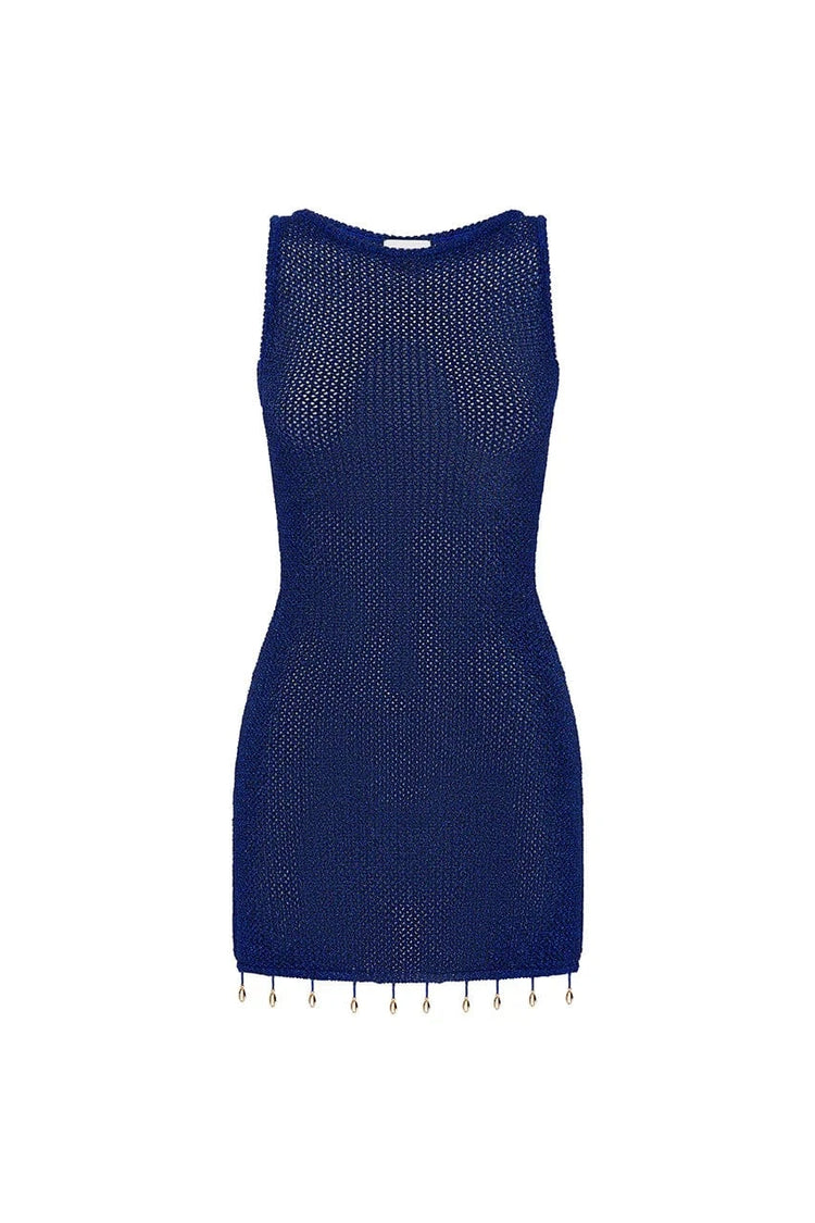 Runaway The Label mini dress Ariya Sleeveless Mini Dress - Royal Metallic