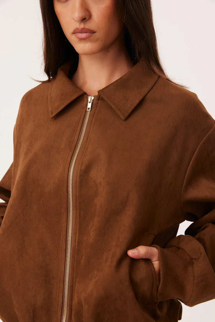 SNDYS bomber Asaka Faux Suede Bomber