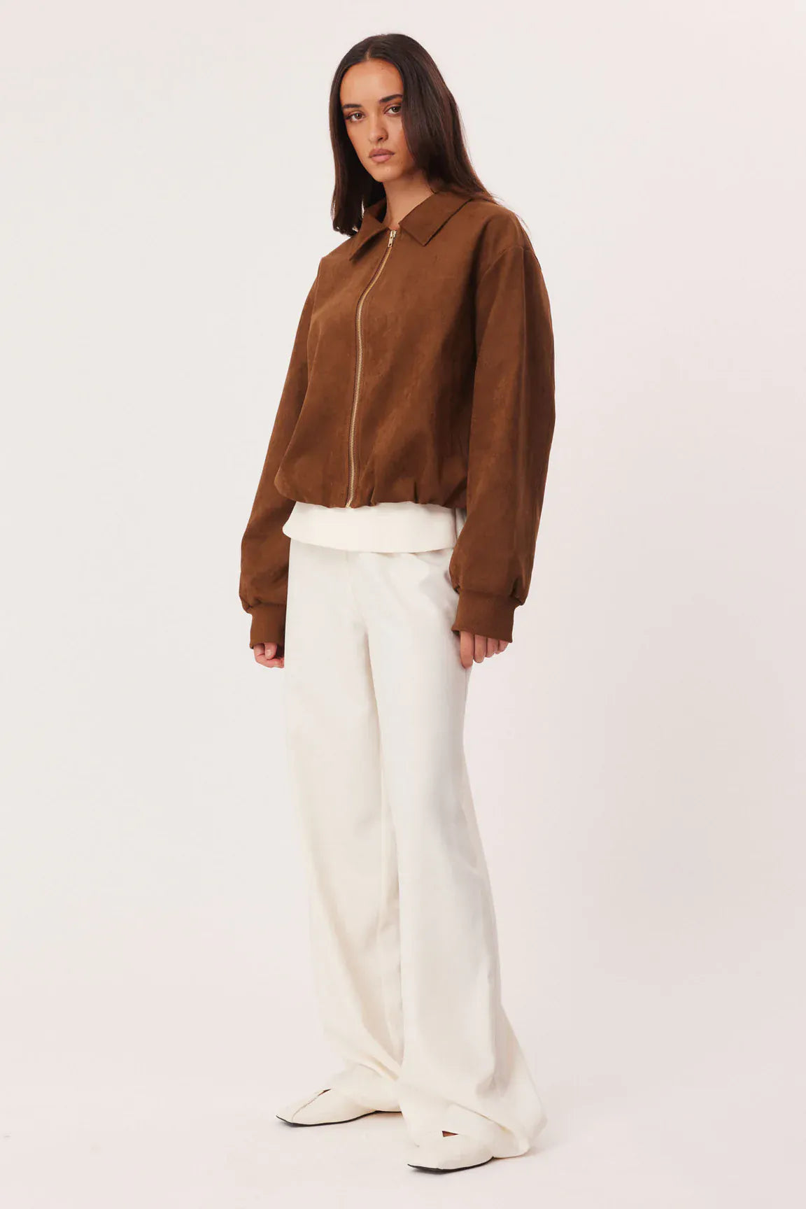 SNDYS bomber Asaka Faux Suede Bomber