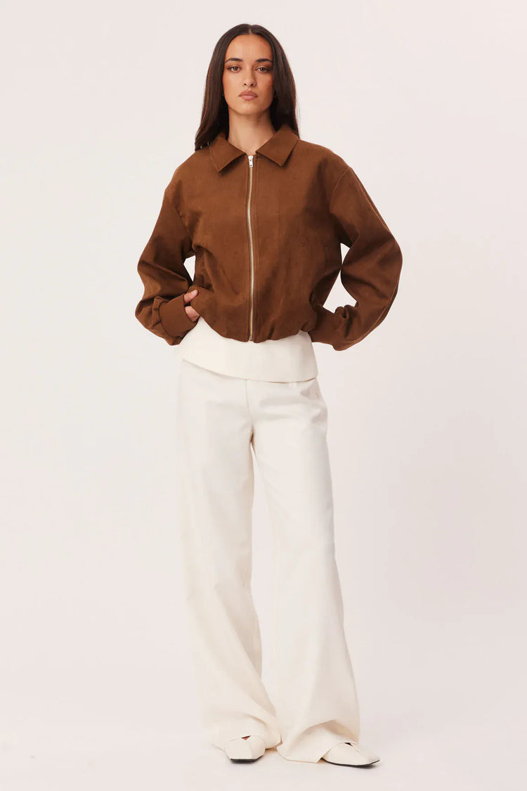SNDYS bomber Asaka Faux Suede Bomber