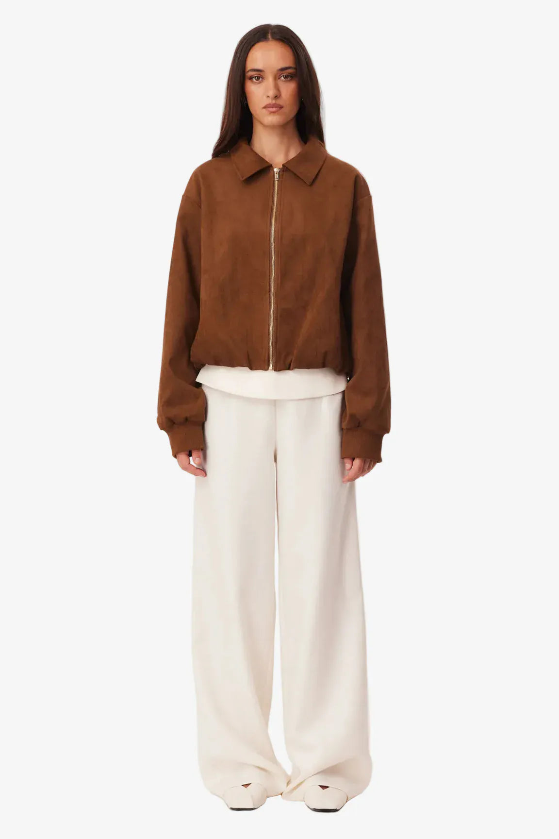 SNDYS bomber Asaka Faux Suede Bomber
