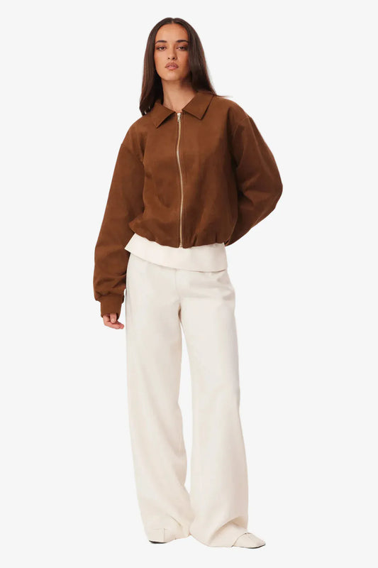 SNDYS bomber Asaka Faux Suede Bomber